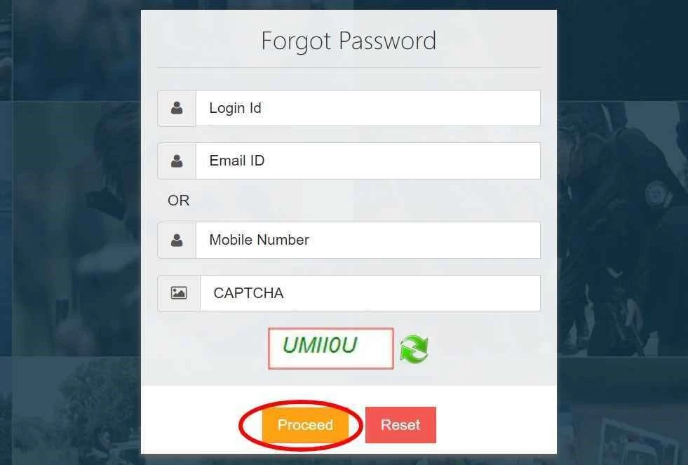forgot password setup uppolice portal